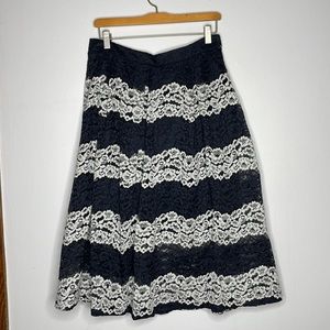 Black and White Lace Skirt